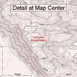  USGS Topographic Quadrangle Map   Clark Lake, California 