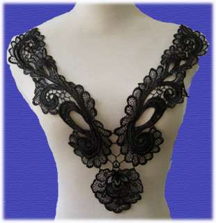 LOVELY X LARGE BODICE VENISE LACE NECK APPLIQUES/YOKES  