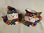 Vintage Christmas Snowmen Scarves Hat Snowbaby style  