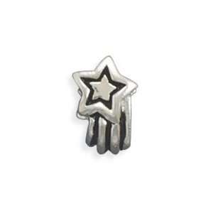  Shooting Star Story Bead Slide on Charm Sterling Silver 