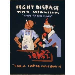  1936 poster Fight disease with cleanliness