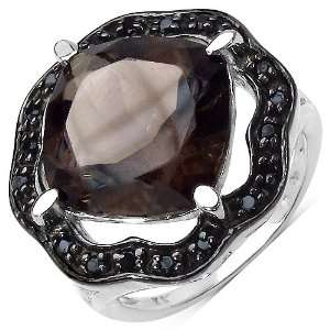  6.00 ct. t.w. Smoky Topaz and Spinel Ring in Sterling 