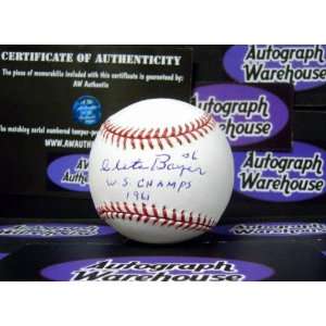 Clete Boyer Autographed Baseball   Autographed Baseballs  