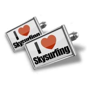  Cufflinks I Love Skysurfing   Hand Made Cuff Links A 
