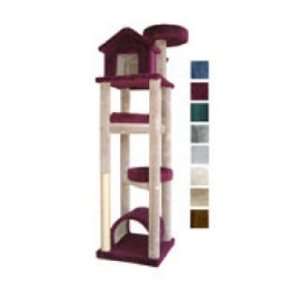    SKY BUR 7 ft. 2 in. Skyscraper Cat Climber   Burgundy