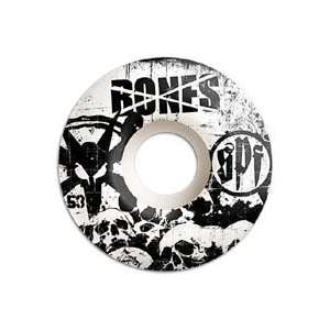  Bones Skullz SPF Wheels ( sz. 53, White Urethane/Black 