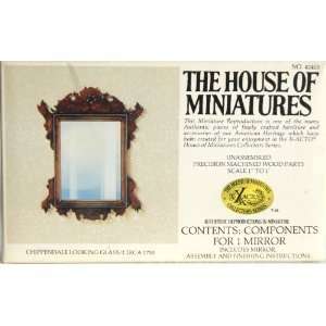 The House of Miniatures   Chippendale Looking Glass   Circa 1750 