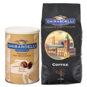 Ghirardelli White Chocolate Whole Bean Flavored Coffee Kit  