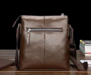 mans genuine leather simple messenger bag shoulder cross body 