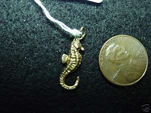14K Gold Seahorse Charm  