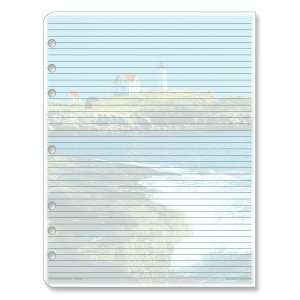 Coastlines Lined Note Pad Organizer Refill, 2 Pads of 24, Folio 8 1 