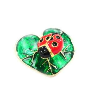 Brooch french touch Coccinelle red green. Jewelry
