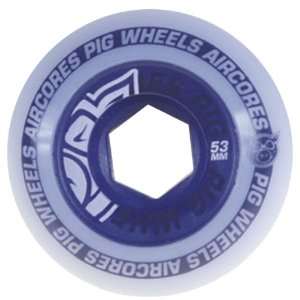  Pig Aircore Skateboard Wheels (53mm, Translucent Blue 