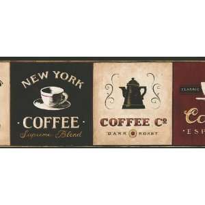   Wallpaper York Border Gallery Coffee Signs EB8900B