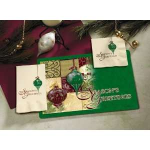  Holiday Ornaments Paper Placemats