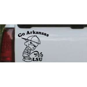 Go Arkansas College Car Window Wall Laptop Decal Sticker    Black 6in 