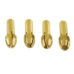  4pc Brass Collet Set 1/32 1/16 3/32 1/8   0.0mm to 3 