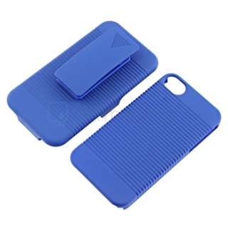 Blue Swivel Holster Belt Clip Cover W/ Stand+PRIVACY Filter for iPhone 