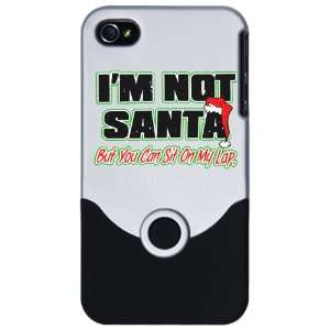 iPhone 4 or 4S Slider Case Silver Christmas Im Not Santa But You Can 