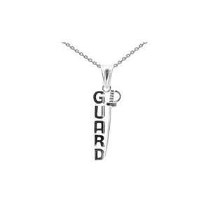 Color Guard and Saber Necklace in Sterling Silver 24