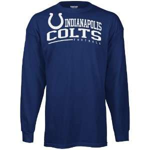 Reebok Indianapolis Colts Arched Horizon Long Sleeve T Shirt   Navy 