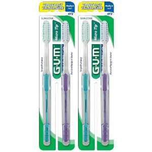  GUM Micro Tip Medium Toothbrush Twin Pack Health 
