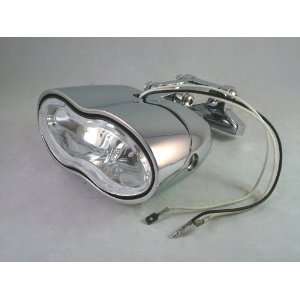 Bottom Mount Chrome Wave Headlight   Frontiercycle (Free U.S. Shipping 