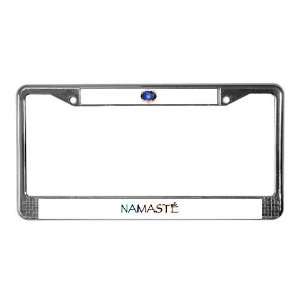 Om Shanti, Peace in the World Peace License Plate Frame by 