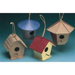  S&S Worldwide Paper Mache Mini Birdhouses (Pack of 12 