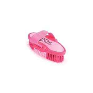  6.75 Inch Small Equestrian Sport Oval Body Brush   Pink 
