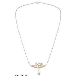  Gold plated necklace, Rain Frog Dreams 18 L Jewelry