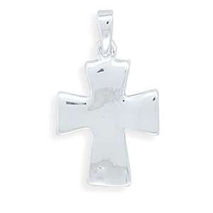  Concave Polished Cross Pendant Jewelry