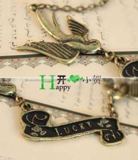   Vintage Cute Pigeon Lucky Collarbone Necklace Chain New FANECK050