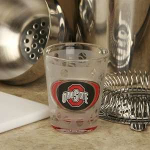   State Buckeyes 2 oz. Frosted Bottoms Up Shot Glass