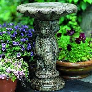  Cherub Birdbath   Frontgate Patio, Lawn & Garden