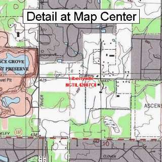  USGS Topographic Quadrangle Map   Libertyville, Illinois 