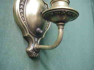PAIR 1920 COLONIAL BRASS SCONCES ~ FEDERAL 2 OF 4  