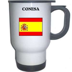  Spain (Espana)   CONESA White Stainless Steel Mug 