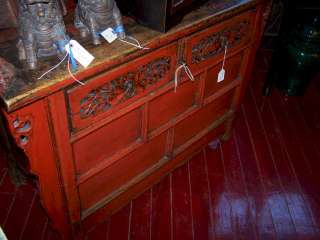 ANTIQUE CHINESE RED CONSOLE SHANXI  