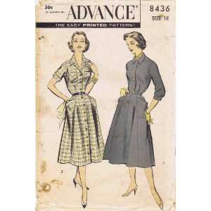   Pattern Womens Shirtwaist Dress Size 16 Bust 36 Arts, Crafts & Sewing
