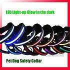 Waterproof LED Lights Adjustable Pet Dog Nylon Collar  