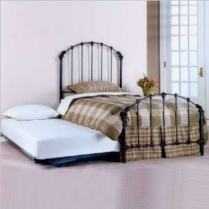  Bonita Twin Metal Panel Bed with Roll Out Trundle Furniture & Decor