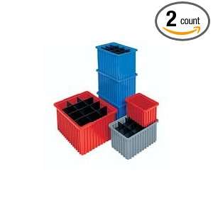   Akro Grid Dividable Storage and Shipping Containers   Blue   Lot of 2