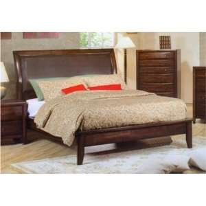  Queen Size Platform Bed in Brown Finish Furniture & Decor