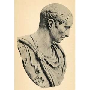  1914 Print Bust Julius Caesar Statue Palae Conservatori 