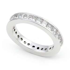 Platinum Channel set Diamond Eternity Wedding Band Ring (G H/VS, 2 1/6 
