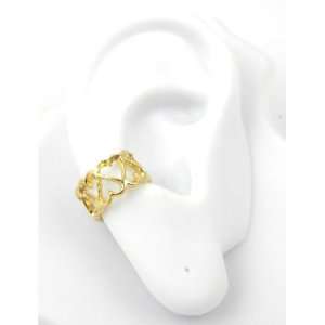  Gold Vermeil Heart Band Ear Cuff Earring Sandra Callistra 
