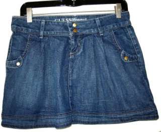 SEXY Guess Jeans Sz 26 Pleated Dark Denim Mini Skirt  