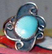 Old Colorado Estate sale Hand made Turquoise RING 7  