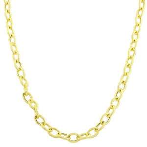  Yellow Gold 4.1 mm Hollow Textured Cable Chain (18 Inch) Jewelry